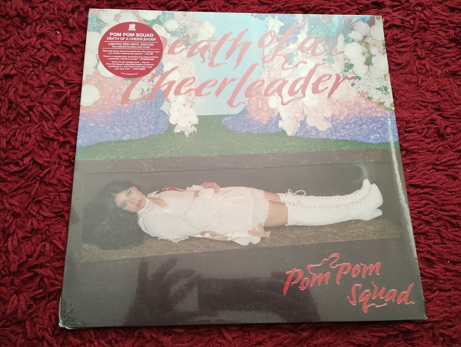 POM POM SQUAD - Death Of A Cheerleader - Vinyl LP *NEW & SEALED* *Red Vinyl*
