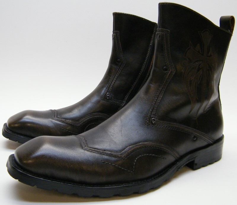 MENS Mark Nason Lounge 71788 Leather Moto ZIP ANKLE FRENCH  display picture 3