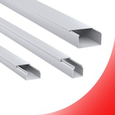 Kabelkanal aus hochwertigem PVC wei&szlig; Kabelleiste 2m - verschiedene Gr&ouml;&szlig;en