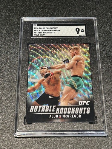 Conor McGregor [Wave] #NK-CM 2018 Topps UFC Chrome Notable Knockouts card