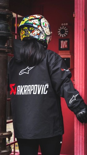 Auspuffrohr Akrapovic Sportanzug Zipper Kapuzenjacke Trainingsanzug Sweatshirt - Bild 11 von 16