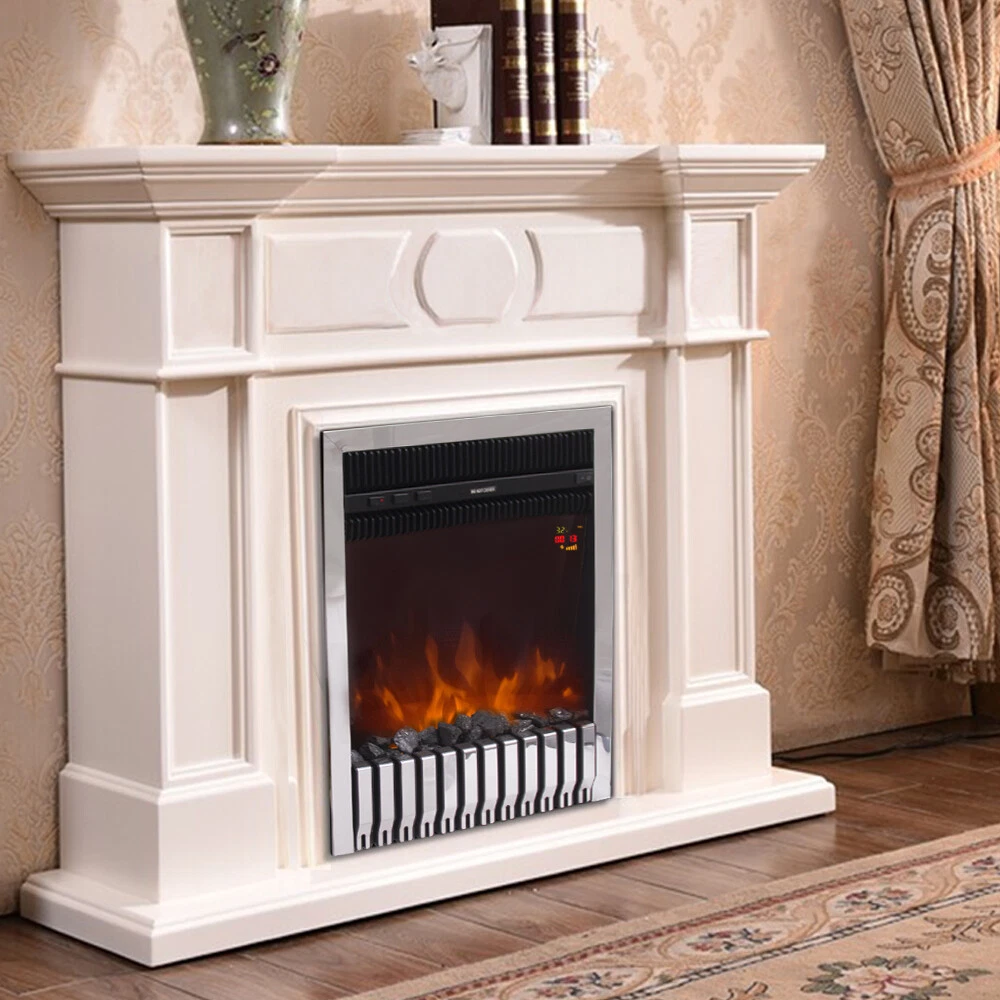 2KW Remote Control Modern Electric Fireplace LED Fire Place Heater Inset  Stove | eBay