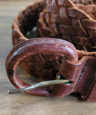 Braided Leather Belt XL Made in Guatemala Brown 5632 | eBay display picture 1