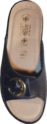 SANITAL LIGHT Ciabatte 1368 Blu - Pelle, Comode, Made In Italy | Taglia 40 - Foto 9