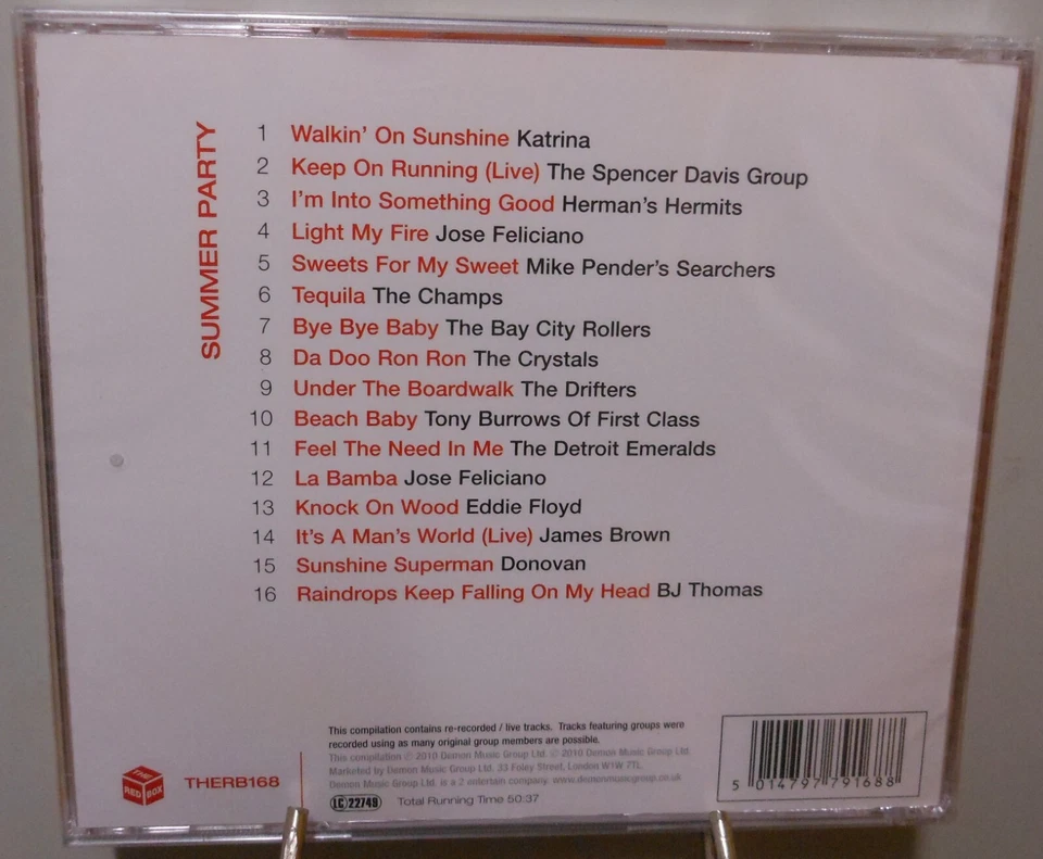 Summer Party CD Pop Oldies 16 kultige Songs Teilweise LIVE Urlaub Fete #K1663 - Bild 2 von 3