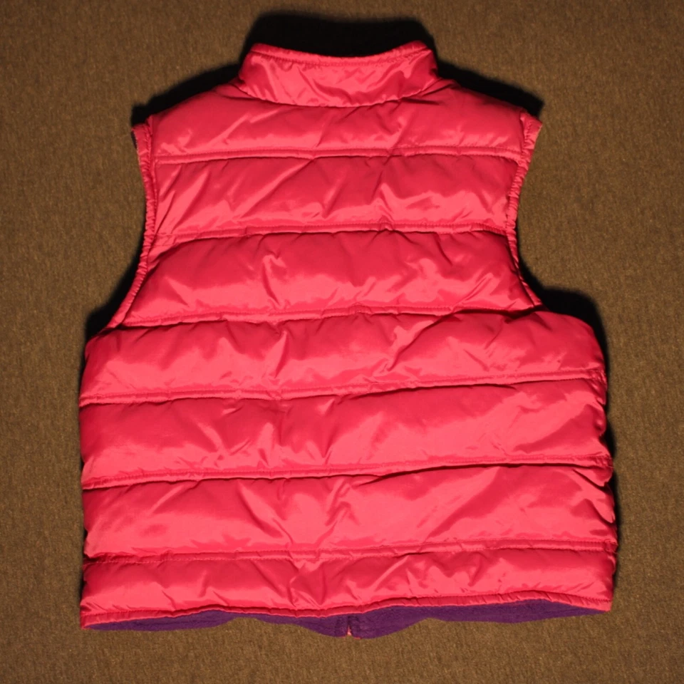 Chaleco Acolchado Rosa Gymboree | Diseño Arco Iris Forrado en Vellón | Talla 7-8 Foto 2 de 4