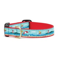 Up Country Dog Collar, Coastal Beach, Adjustable Made In USA XS S M L XL XXL