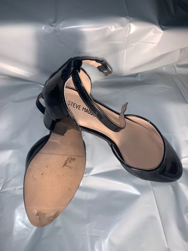 Madden девочка черный узор кожаный каблук девочек туфли размер 3 - Изображение 3 из 3