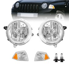 For 2007-2010 Jeep Compass Headlights Wcorner Lamp Lr Factory Style Wbulbs