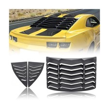 Window Louvers 2010-2015 Rear Side Set Sun Shade Windshield Cover Matte Black...