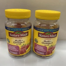 2X Nature Made Womens Multivitamin Gummies with Omega-3 For Her, 80CT/Exp.Read