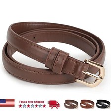 Women's PU Leather Waist Belt Waistband Fashion Skinny Soft Dress Casual Belts