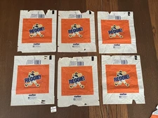 REGGIE BAR Wax Candy bar Wrappers, six (6) - Curtiss Candy - 1978 ORIGINAL  c