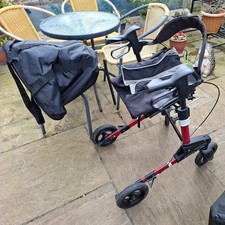 Topro Odysse M Folding Rollator walker With Seat, brakes, detachable bag & case