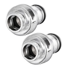 Brass Garden Hose Quick Connector Faucet Pipe Adapter 16mm Male Threaded 2pcs