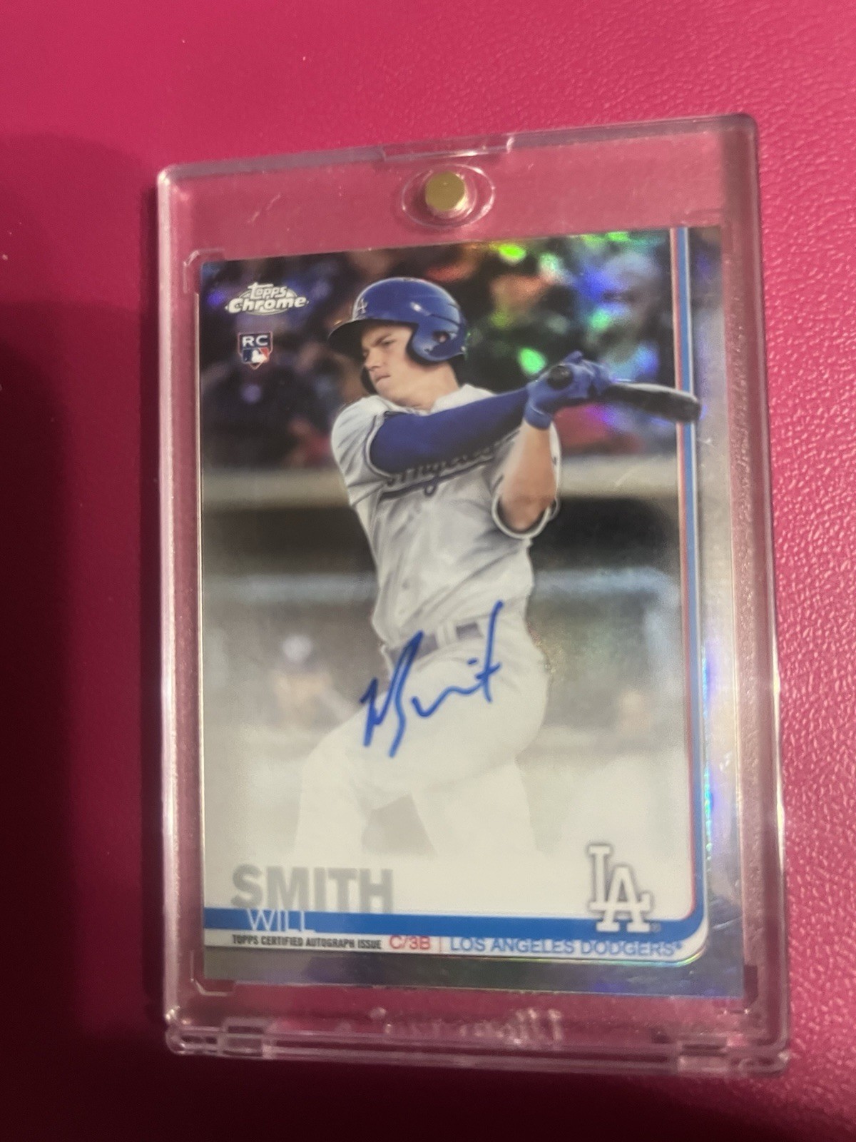 2019 Topps Chrome Will Smith Rc Refractor On Card Auto #381/499 LA Dodgers