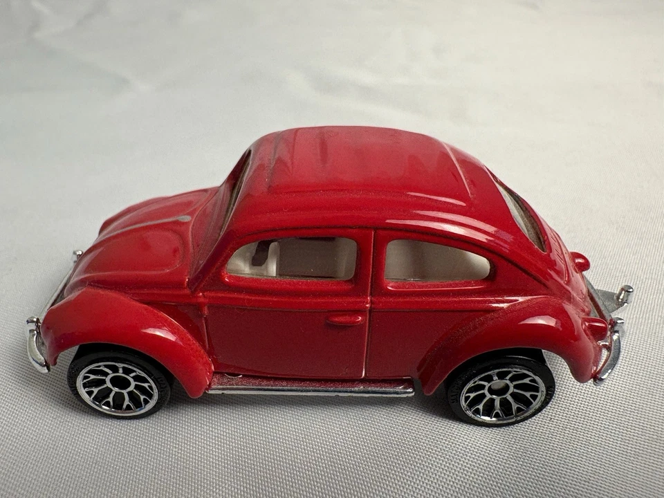 Volkswagen VW Beetle Matchbox 1999 Beach #55 rojo 5 como nuevo 1:58 suelto Foto 3 de 4