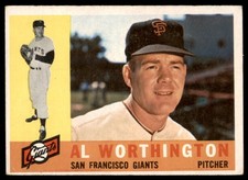 1960 Topps #268 AL WORTHINGTON  San Francisco Giants  VGEX-EX