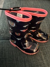 Carter's Toddler Girls Rainbow Cotton Lined Rain Boots 5M