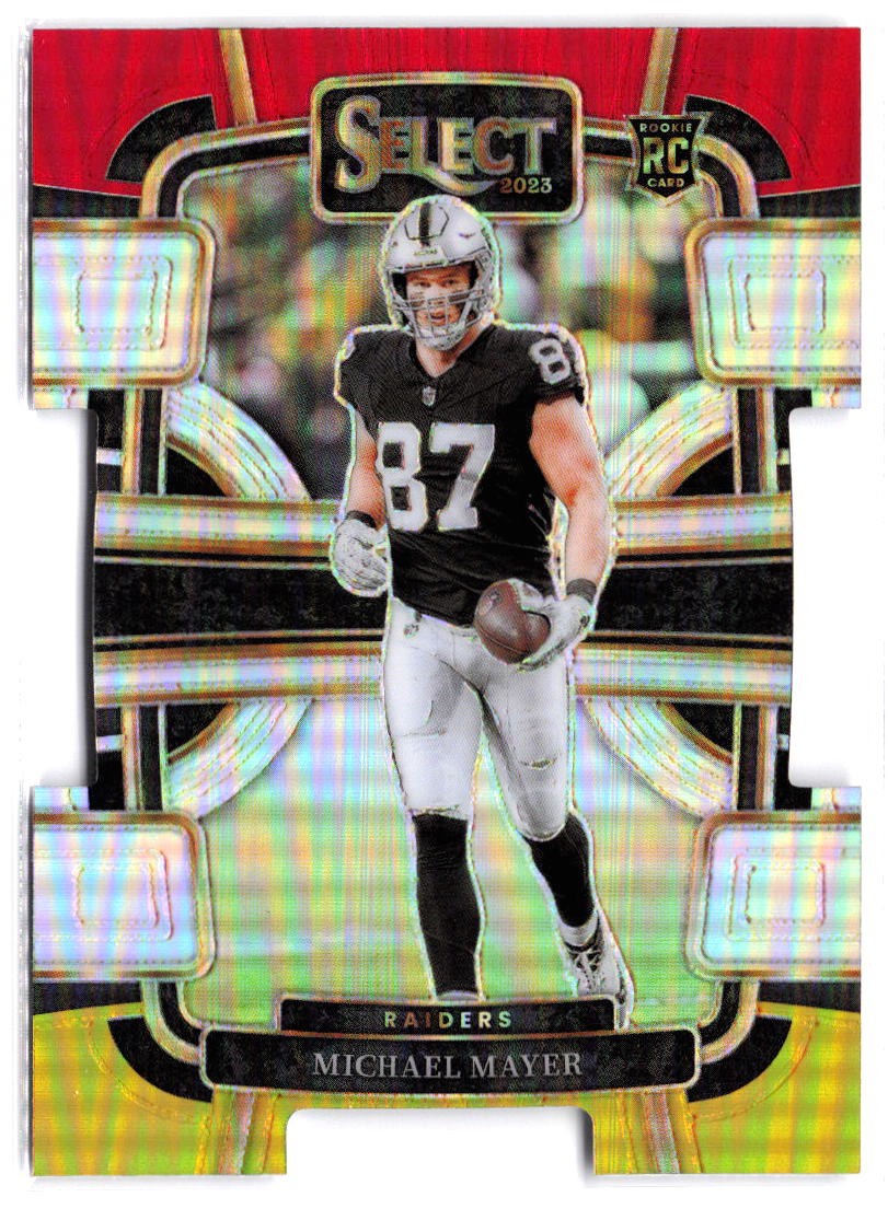 Michael Mayer Red and Yellow Prizm Die Cut Prizm 2023 Panini Select #57