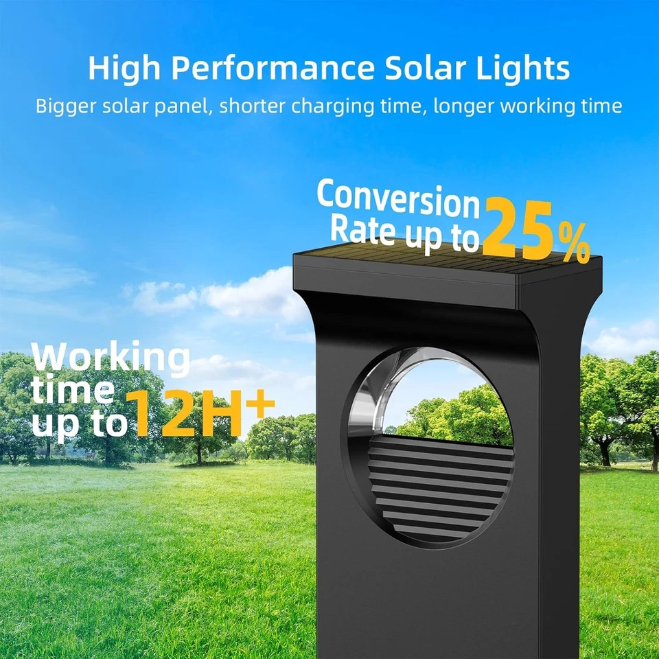 2 Stück LED Solarlampen für Außen Solarleuchten Wegeleuchten Mond Garten Deko DE - Bild 3 von 4