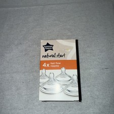 Tommee Tippee Natural Start Fast Flow Nipples 4 Pack 6m BPA/BPS Free New