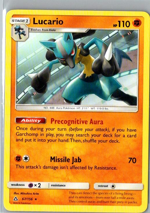 Lucario Ultra Prism Non-Holo Pokémon TCG