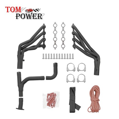 #ad Black Long Tube Exhaust Headers w Y Pipe for 99 06 Silverado Sierra 1500 $248.29