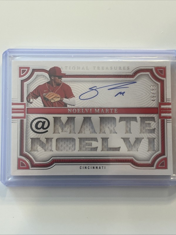 2023 Panini National Treasures #SNNM Noelvi Marte Patch Auto /99 Cincinnati Reds
