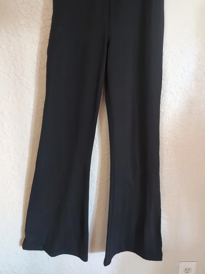 Mono Jessica Simpson Active para mujer XL negro elástico incorporado sujetador pierna ancha Foto 4 de 4