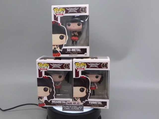 FUNKO POP! ROCKS BABYMETAL SU #43 YUI #44 MOA #45 SET OF 3 Vinyl