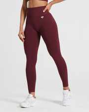 Women's Best Power Seamless Scrunch Regular Length Leggings,Size XL, Dark Cherry