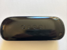 Gucci Black Hard Clamshell Eyeglasses Sunglasses Case Holder Authentic
