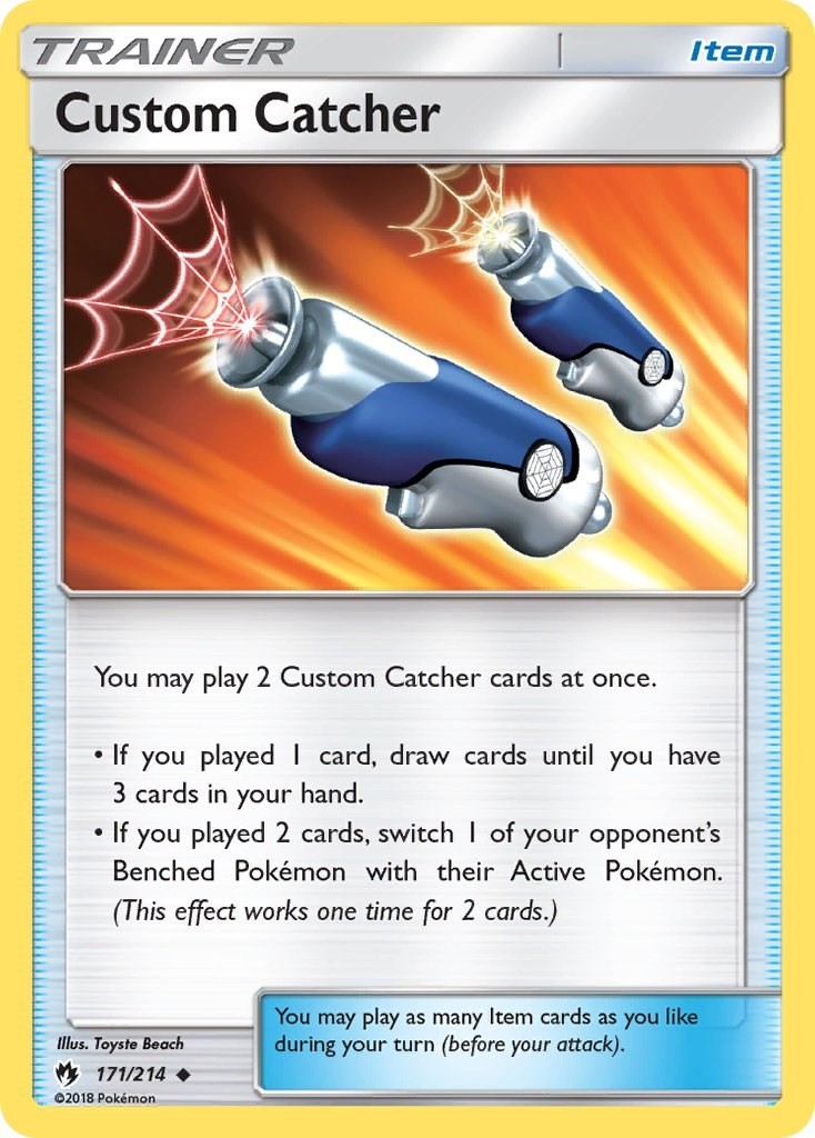 Custom Catcher (171/214) Uncommon NM SM8 SM - Lost Thunder Pokemon TCG