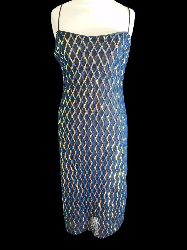 BELLE by BADGLEY MISCHKA Sequin Dress Sz 10 Formal Party Event Festival Holiday - Image 3 of 4