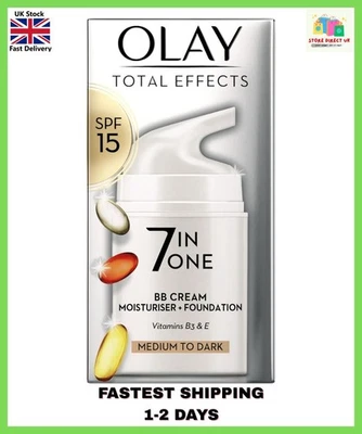Olay Total Effects SPF15 BB Day Face Cream, Medium to Dark 7-In-1 Skin Care Mois