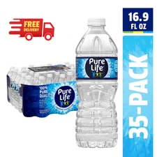 Pure Life Purified Water, 16.9 fl oz, 35 pack Plastic Bottles