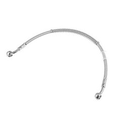 15.75" Length 10mm ID Motorcycle Hydraulic Brake Line Oil Hose Silver Tone