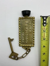 ORIGINAL HOTEL QUISIANA CAPRI  ITALY SKELETON ROOM KEY AND FOB #314