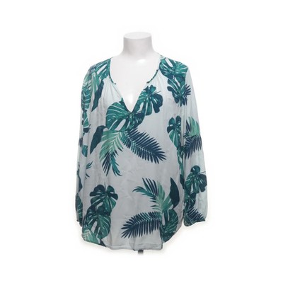 Old Navy, Bluse, Größe: XL, Weiß/Grün, Viskose, Blumen, Damen #ErH