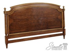 73503: KARGES King Size Walnut Gold Gilt Bed Headboard