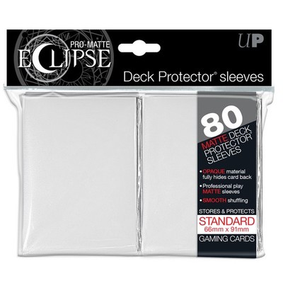 Ultra Pro Deck Protector Sleeves - Pro Matte - Eclipse White - Pack of 80