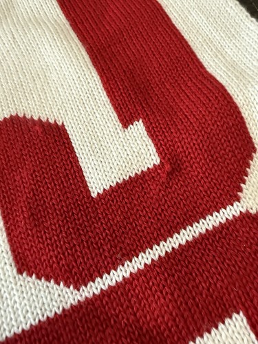 GCDS LOGO Scarf Red White NWT Made in Italy Wool Blend $242 READ - Picture 7 of 9