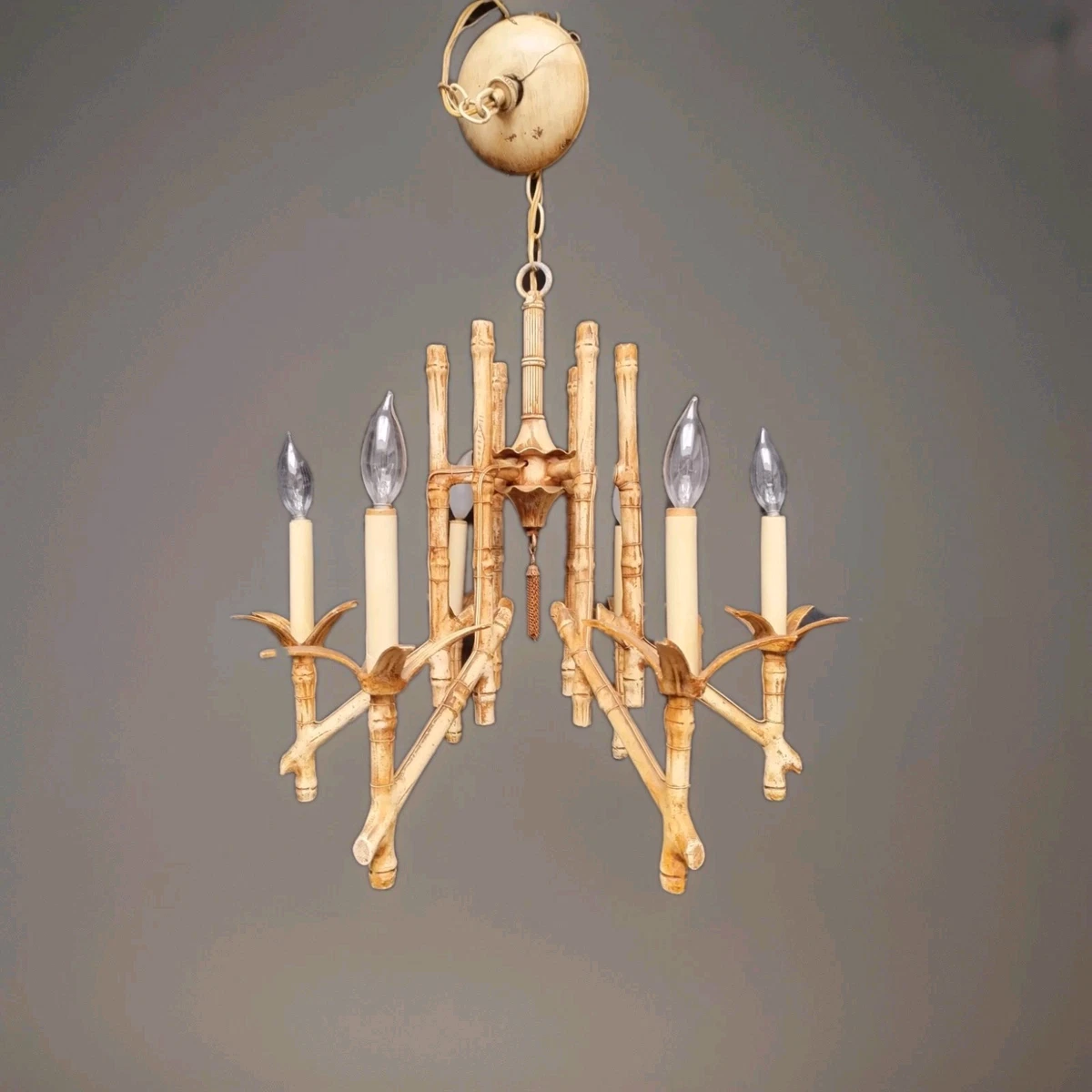Bamboo Antique Chandeliers, Sconces & Lighting Fixtures for sale