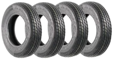 4-Pk ST145/R12 DEEP TREAD Steel Belted Radial Trailer Tire Load E 1520 Lbs.
