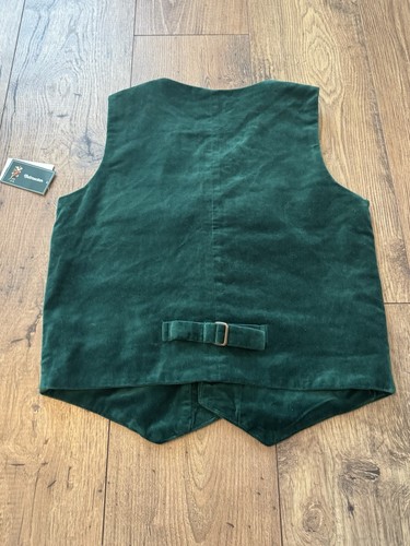 NWT Gymboree Boys Size 12 Sleeveless Solid Green Velvet Vest Christmas Holiday - Picture 7 of 7