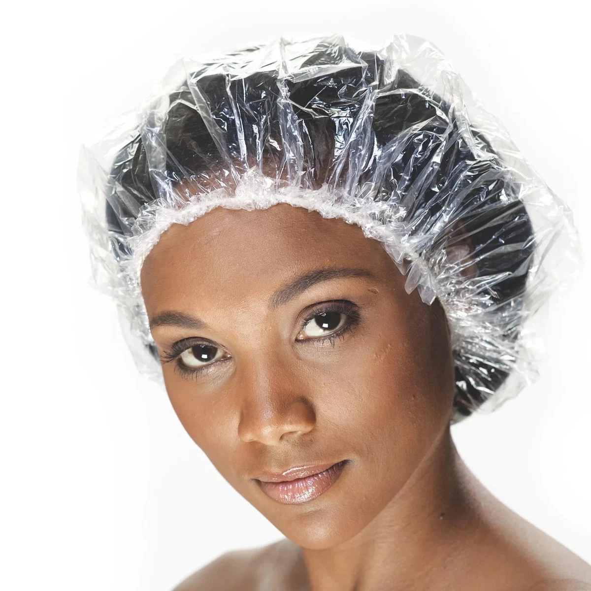 Einweg Haarverarbeitungskappen klar für Dusche, Salon, Reisen & mehr 30/PK