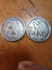 2 1935 walking liberty half dollars