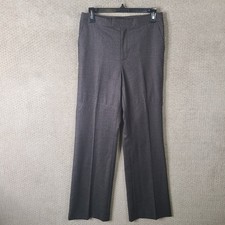 Vintage Ellen Tracy Pants Womens 6 Gray Wool Trouser Flat Front Office Career