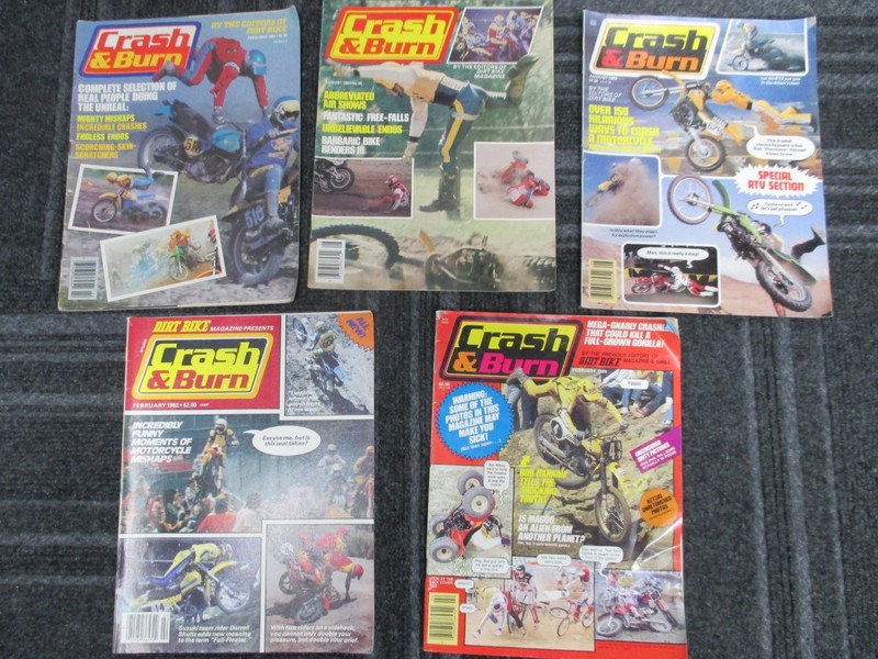 5 - CRASH & BURN Magazine Issues from 1981, 1982, 1984